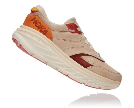 Hoka One One Bondi L Semiš Ženske Čevlji Bež / Večbarvno SI-845217N